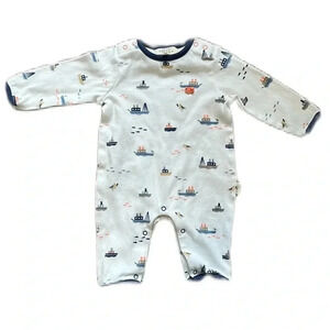 Albetta baby onesie nautical print